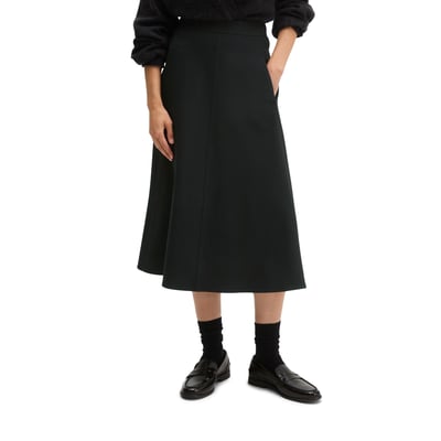 Jupe en flanelle évasée en mélange de polyester et de viscose recyclés MARC O'POLO
