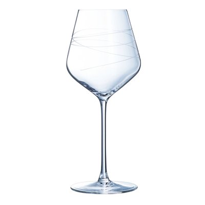 6 verres à pied 47cl Abstraction - Cristal d'Arques - Verre ultra transparent moderne CRISTAL D ARQUES