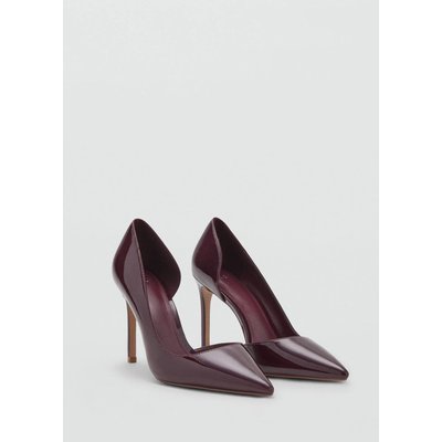 Chaussures talon bloc paillettes MANGO