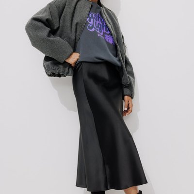 Jupe midi en satin PROMOD