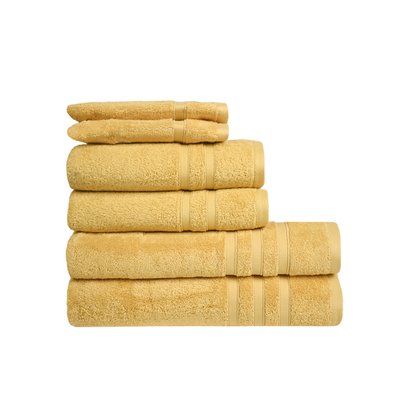 Ensemble coton bio 6 pièces ORGANIKA (2 gants + 2 serviettes + 2 draps de bain) SENSEI MAISON
