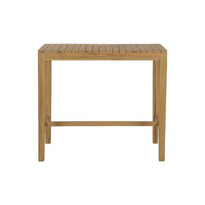 Table haute de jardin rectangulaire en bois teck massif L120 cm GILI MILIBOO