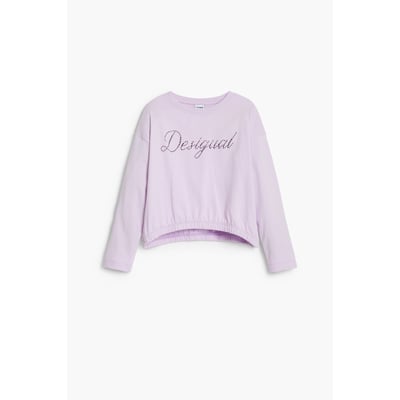 T-shirt unie logo strass DESIGUAL