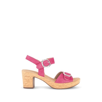 Sandales en cuir velours à talon décroché GABOR