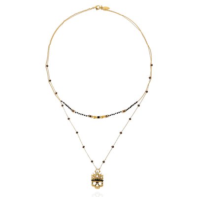 Collier multirang avec perles et pendentif en strass HEARTBEAT HIPANEMA