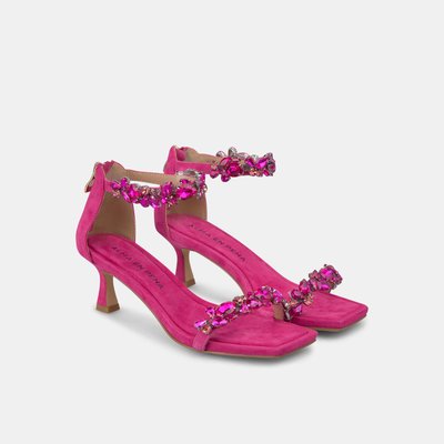 Sandales à talons avec bijoux et bout carré ALMA EN PENA