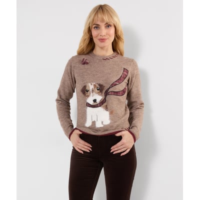Pull Duveteux Brodé Chien Cooper JOE BROWNS