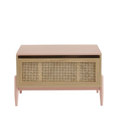 Coffre de rangement enfant en bois et cannage L74cm- LILOU DRAWER