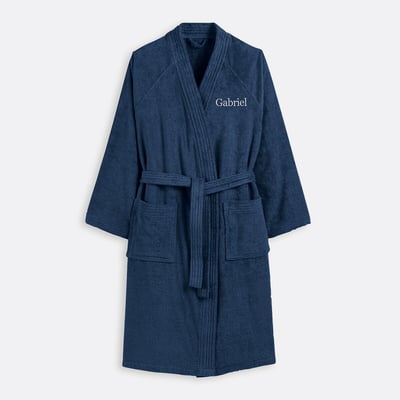 Peignoir éponge col kimono personnalisé, Haxel LA REDOUTE INTERIEURS