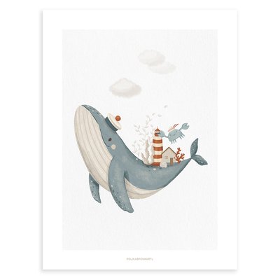 Affiche enfant la baleine LOTAN LILIPINSO