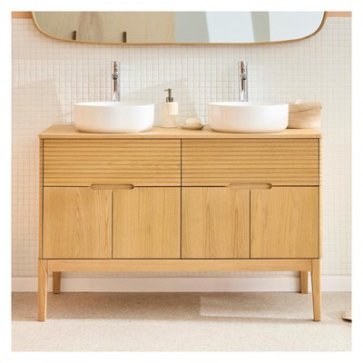 Ensemble meuble double vasque 120cm + vasque ALSAKA MOB IN