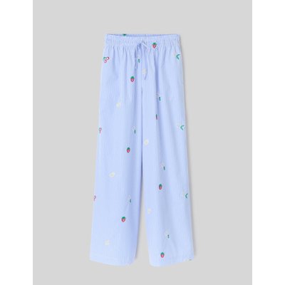 Pantalon rayé brodé BZB