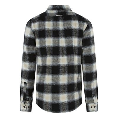 Chemise en coton noire à carreaux avec une fermeture boutonnée TEDDY SMITH