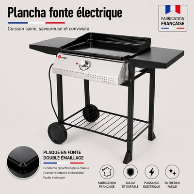 Plancha électrique sur chariot SOMAGIC