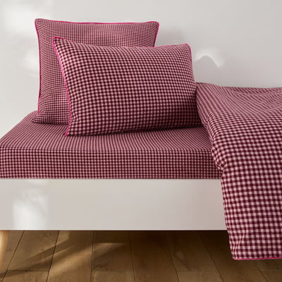 Sábana bajera para cama infantil, en franela de algodón, altura de 25 cm, a cuadros, VICHY FLANELLE LA REDOUTE INTERIEURS