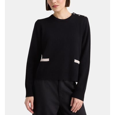 Pull droit feddie boutons bijoux cachemire GALERIES LAFAYETTE