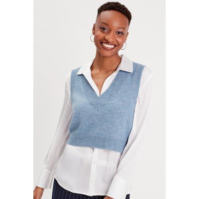 Pull sans manches col en V CACHE CACHE