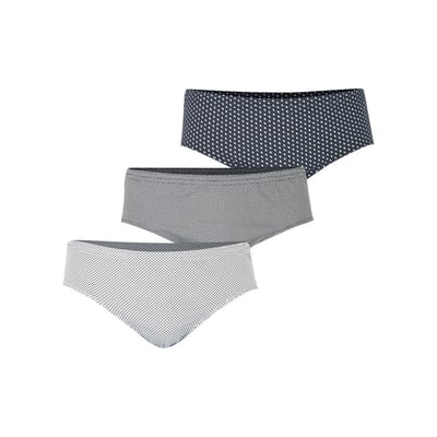 Lot de 3 slips en coton tricolores à taille haute avec des minis motifs imprimés EMINENCE