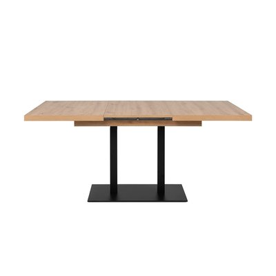 Table à manger extensible décor chêne artisan et noir L160-240 cm - QUADRATO CALICOSY