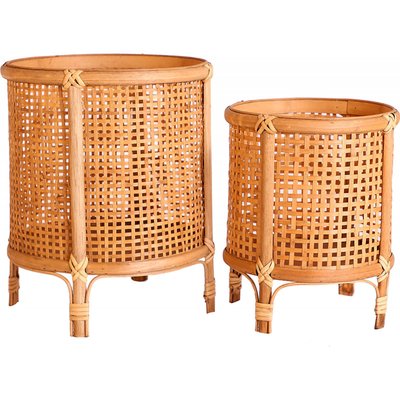 Cache-pots en bambou, rond (lot de 2) RECOLLECTION