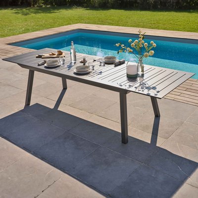 Table de jardin 10 place en aluminium - OLYMPE OVIALA