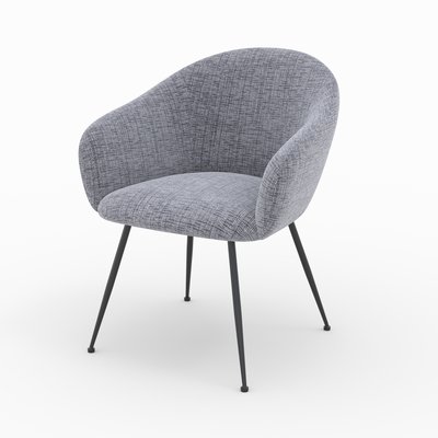 Fauteuil en tissu et pieds en métal (à l'unité) - SOCKY RENDEZ-VOUS DÉCO