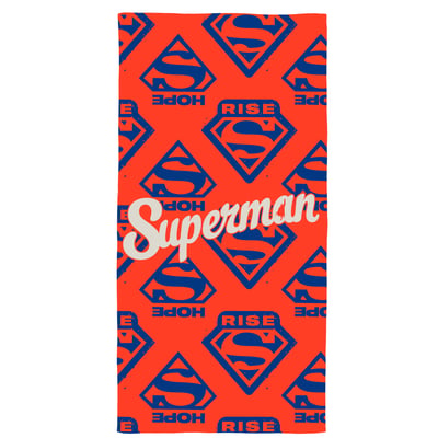 Serviette de bain et de plage imprimé 100% coton, RISE SUPERMAN