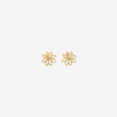 Puces d'oreilles fleur filaire en argent garanti doré BALABOOSTE