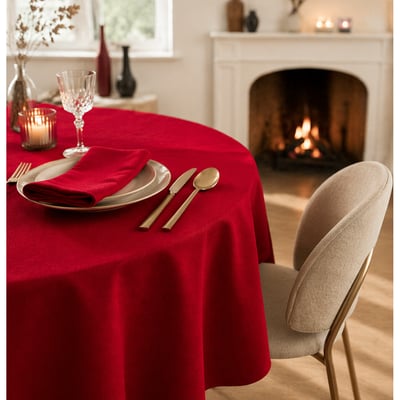Nappe ronde en coton CAMBRAI COUCKE