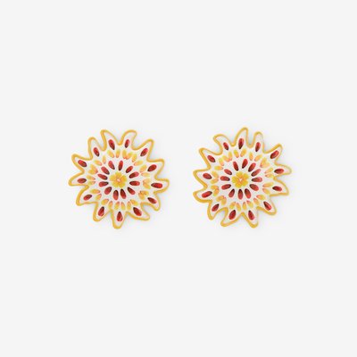 Boucles d'oreilles fleur effet porcelaine BALABOOSTE