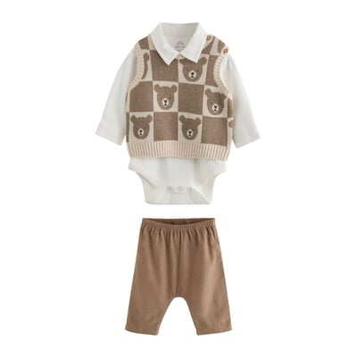 Body sans manches en maille et pantalon bébé NEXT