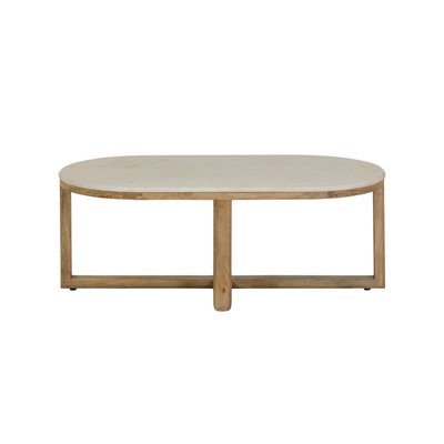 Table basse en bois de manguier et marbre  EMYR MADE IN MEUBLES 