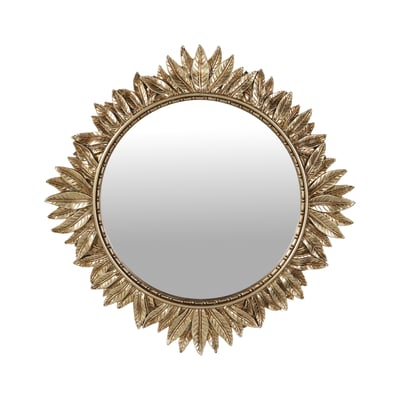 Miroir soleil feuilles 27.5cm EMDE