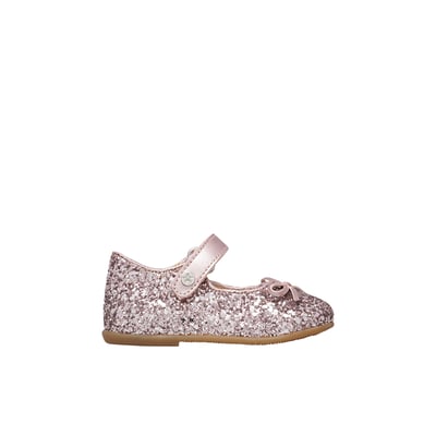Ballerines en cuir et tissu pailleté BALLET NATURINO