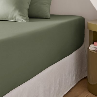 Fixleintuch Opale aus Baumwollsatin, Steghöhe 30 cm LA REDOUTE INTERIEURS