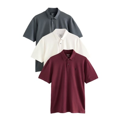 Polo en jersey motionflex, lot de 3 NEXT