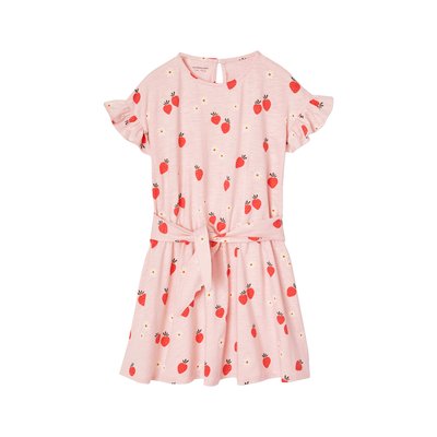 Robe à volants motifs fraises VERTBAUDET
