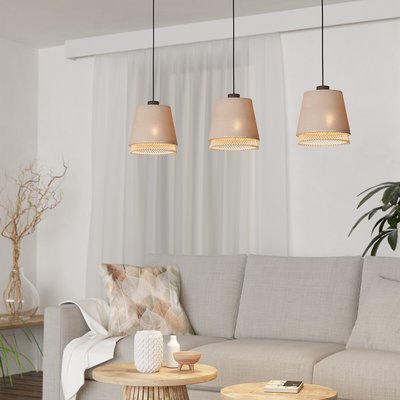 Suspension tissu beige TABLEY EGLO