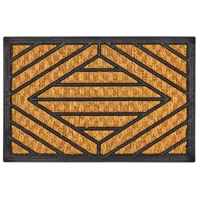 Paillasson en caoutchouc et fibres de coco losanges 60x40cm WADIGA