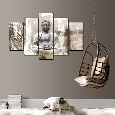 Set de 5 toiles imprimées Bouddha ART FOR THE HOME