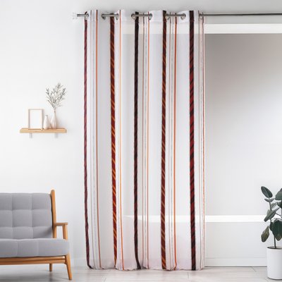 Voilage fantaisie en organza à rayures verticales HOME MAISON