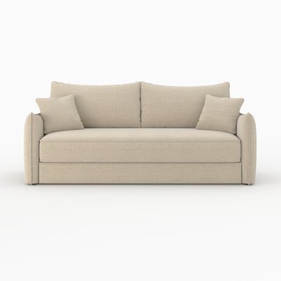Canapé convertible en tissu effet - CÉLESTE RENDEZ-VOUS DÉCO
