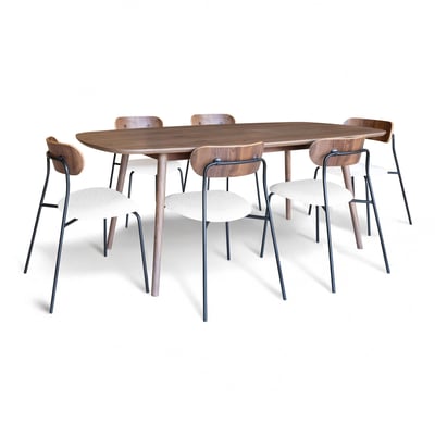 Ensemble table rectangulaire et 6 chaises, CALLAO NOW'S HOME