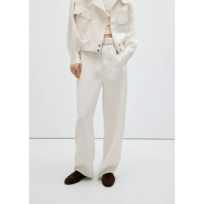 Pantalon droit avec ceinture MANGO