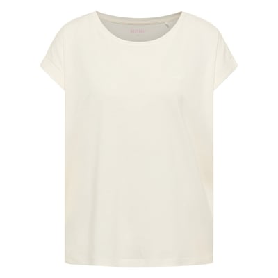 T-shirt écru uni avec une coupe large et des manches courtes MUSTANG