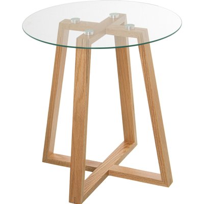 Table basse bois et verre, épurée RECOLLECTION