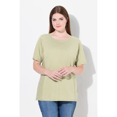T-shirt rayé à col rond et manches courtes ULLA POPKEN