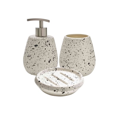 Set salle de bain moucheté 3 pièces céramique DEMY GUY LEVASSEUR