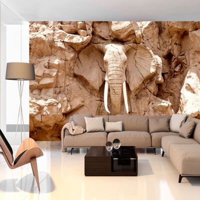 Papier peint intissé panoramique Paysage Stone Elephant (South Africa) EDEN