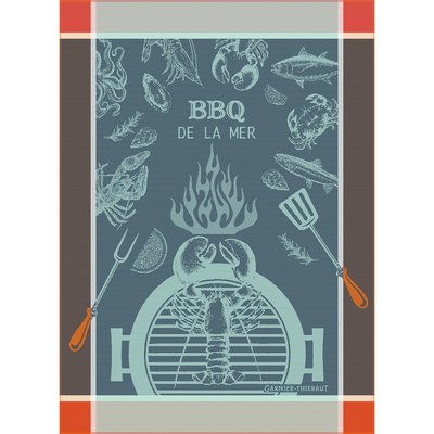 Torchon pur coton BBQ DE LA MER GARNIER-THIEBAUT